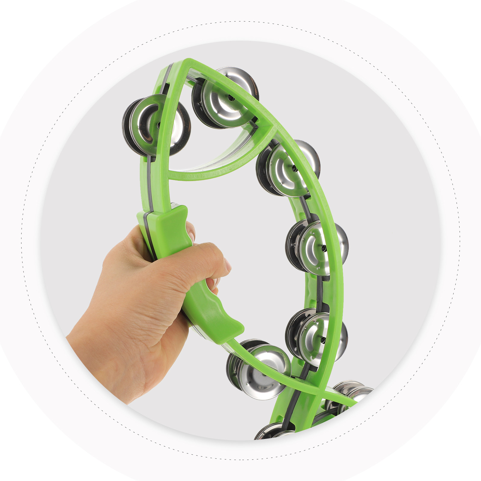 Musical Instrument Tambourine - Tamborin Genggam, Instrumen Perkusi Portabel, Suara