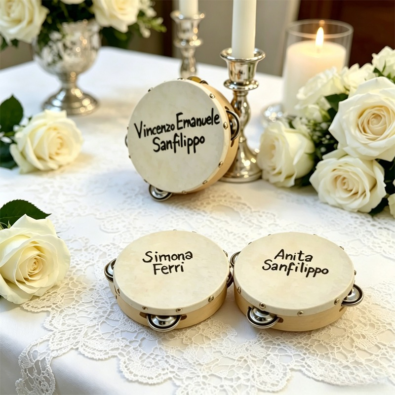 Musical Instrument And Name - 3/5PCS ﻿ Drum Tamborin Pernikahan dengan