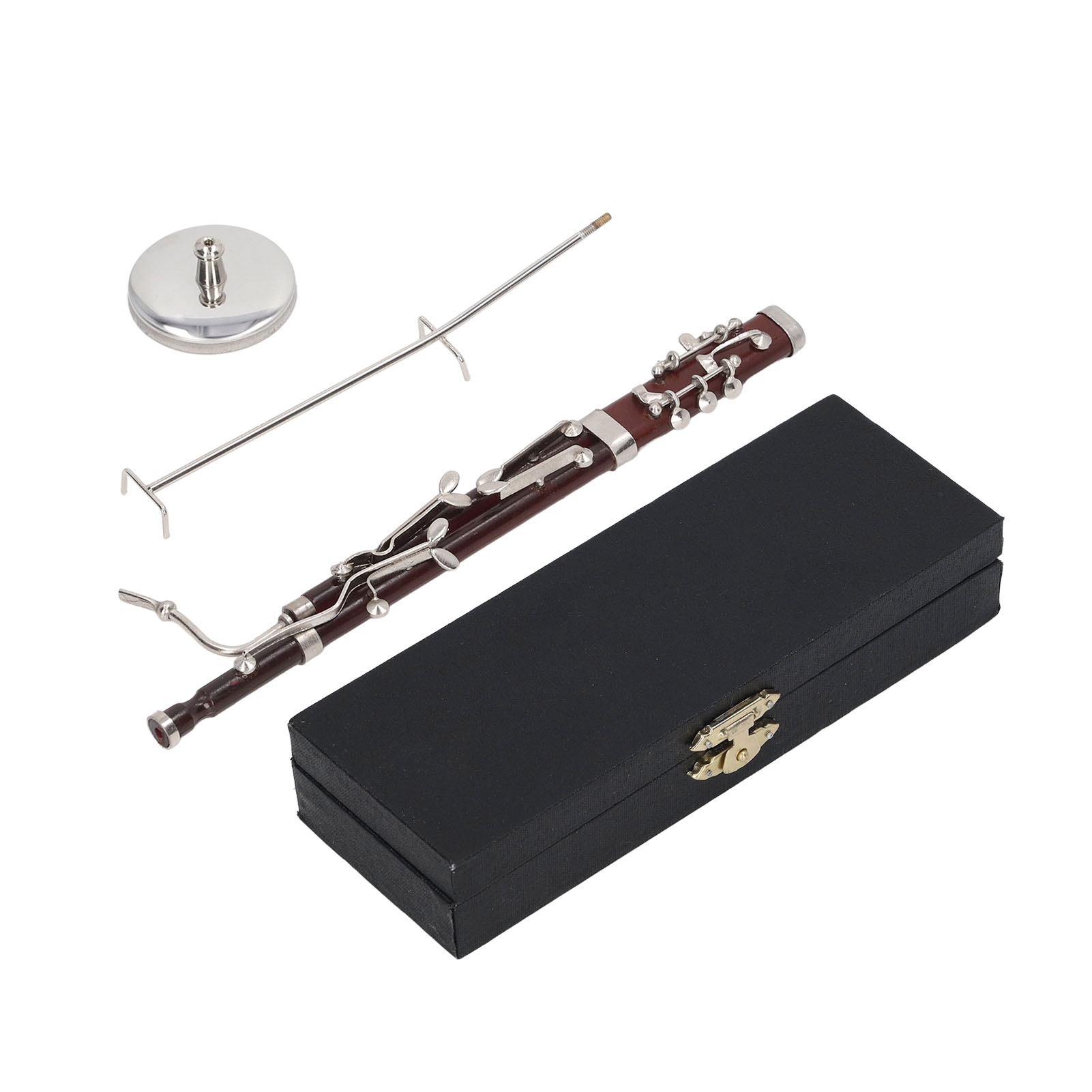 Musical Instrument Bassoon - Replika Bassoon Miniatur dengan Dudukan dan