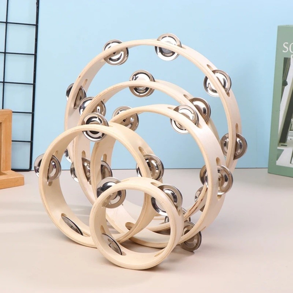 Musical Instrument Tambourine - Drum Tangan Kayu Baru Ukuran 4/6/7/8/10