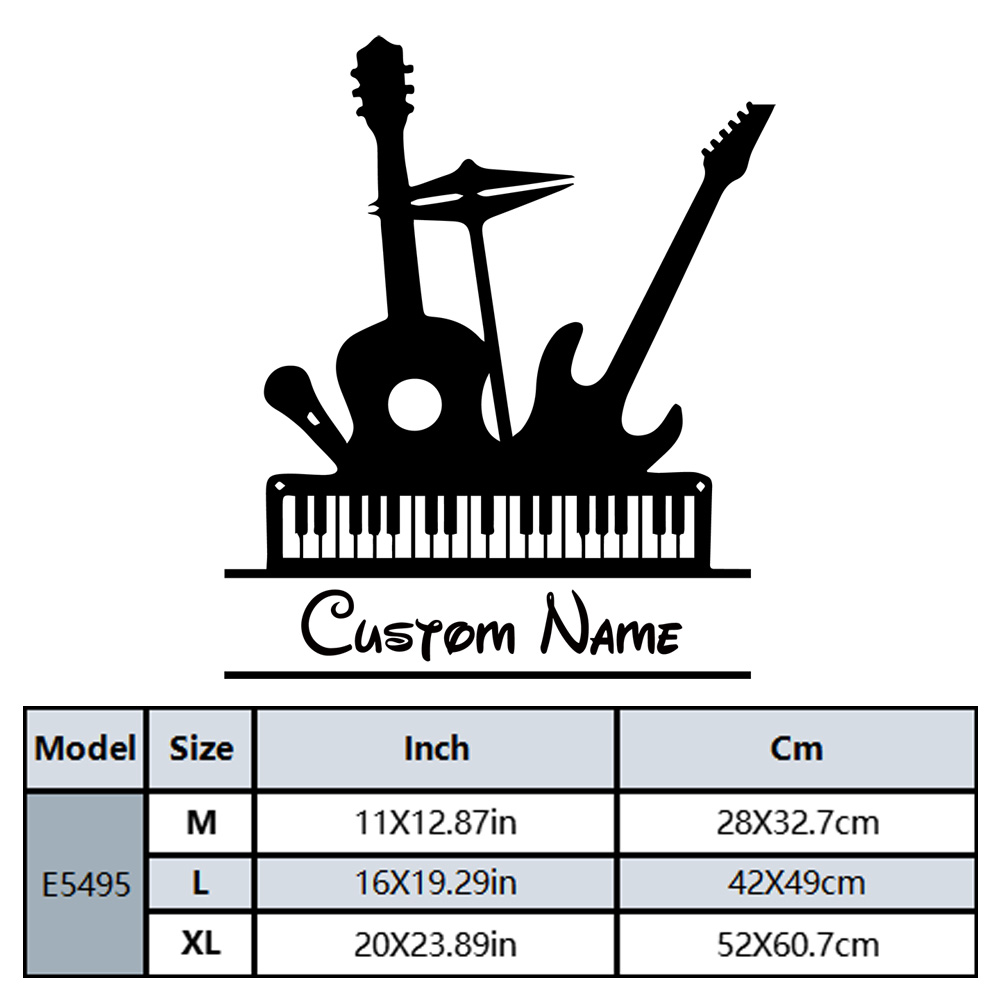 1 Buah Stiker Dinding Nama Kus - Musical Instrument And Name ulasan dan harga