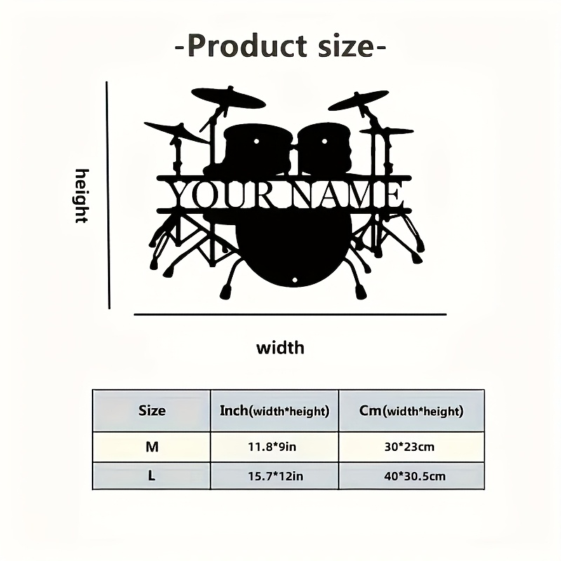 Papan Seni Dinding Logam Set D - Musical Instrument And Name ulasan dan harga