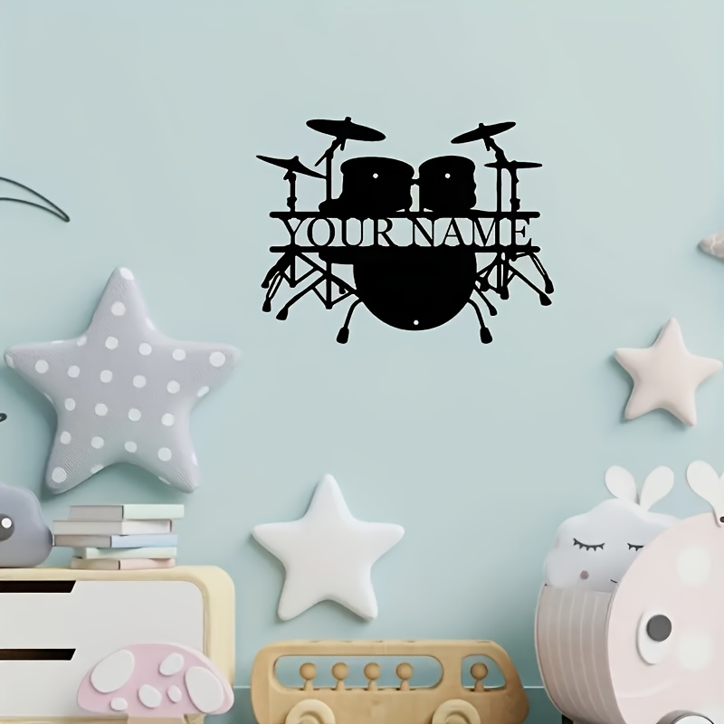 Papan Seni Dinding Logam Set D - Musical Instrument And Name ulasan dan harga