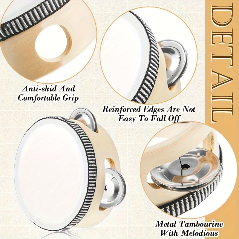 1/3 Buah Rebana Kayu 6/8/10 In - Musical Instrument Tambourine ulasan dan harga