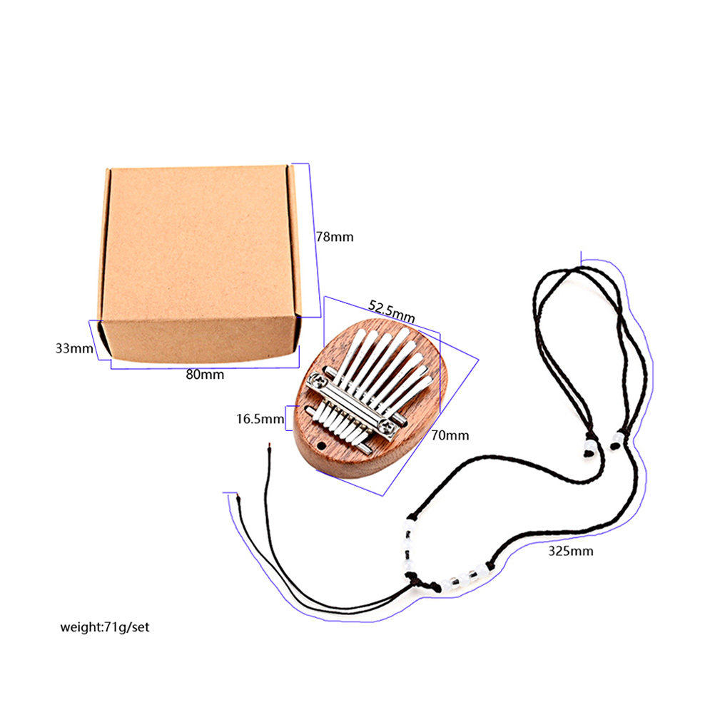 Kalimba 8-Tuts Kecil dengan Ta - Musical Instrument Family ulasan dan harga