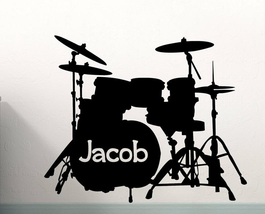 Drum Set Dinding Kustom Nama A - Musical Instrument And Name ulasan dan harga